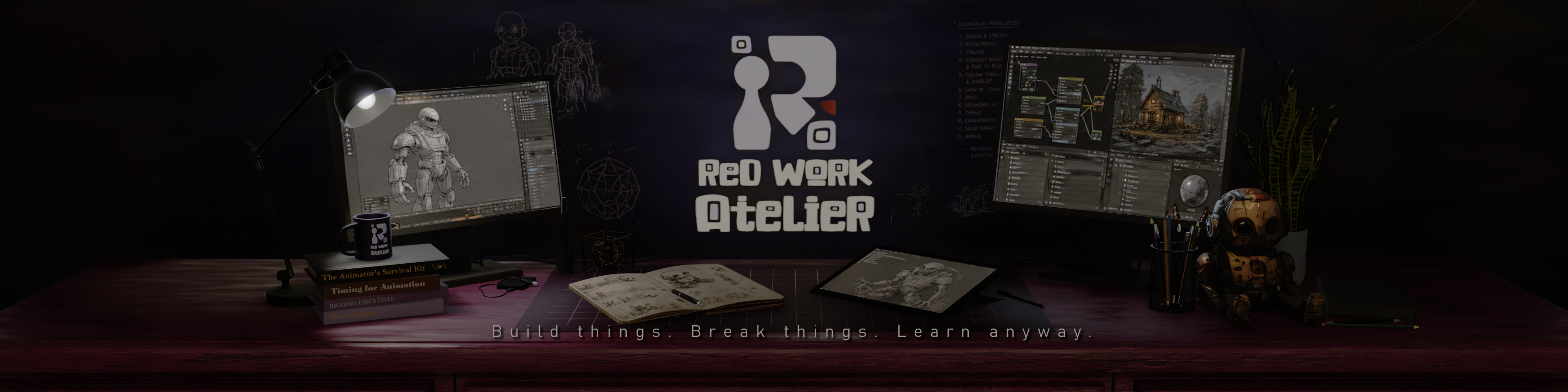 Red Work Atelier TeacherStore.io banner